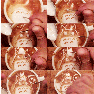 咖啡拉花 手绘图形法
