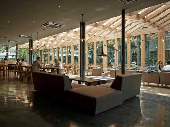 杭州这间咖啡馆，可以去体验木结构下的光影 3