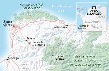 哥伦比亚北部的地图