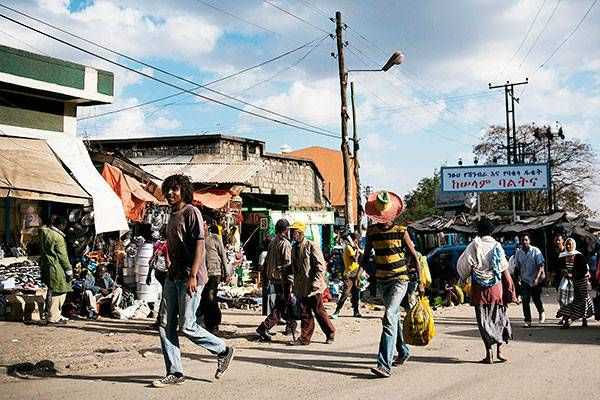埃塞俄比亚首都亚的斯亚贝巴的露天市场