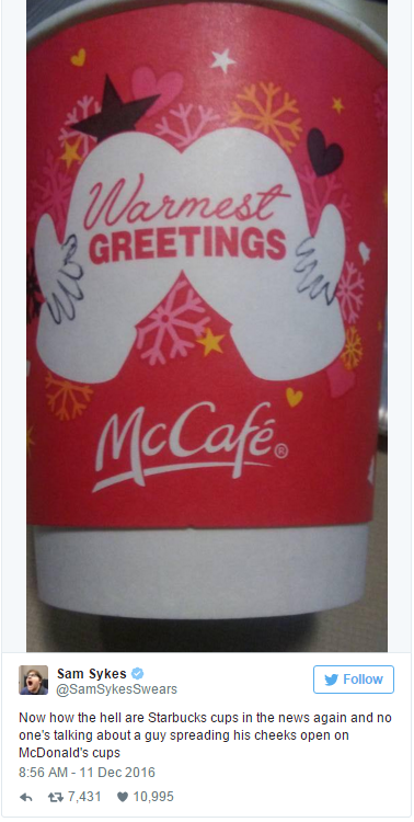 没想到，麦当劳的圣诞咖啡杯竟然如此少儿不宜！ 3