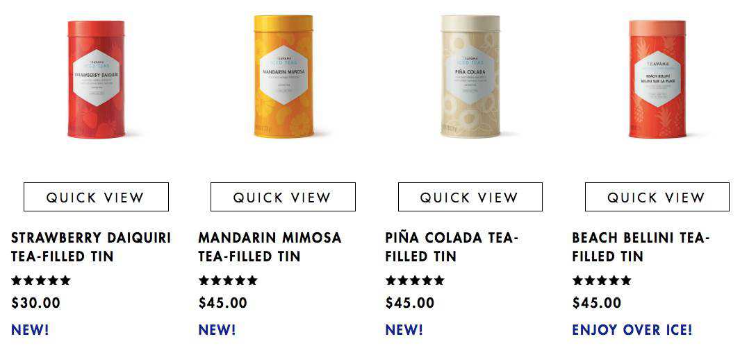Teavana品牌的茶价