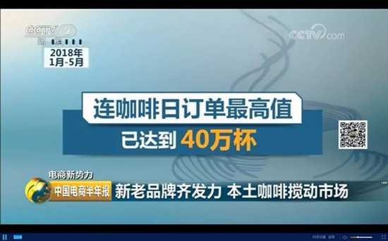 连咖啡日订单最高值已达到40万杯