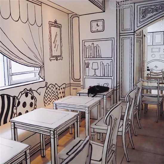 日本首家2D咖啡厅开张 仿佛走入二次元漫画9